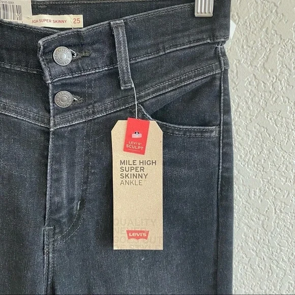 Levi’s Sculpt Mile High Super Skinny Ankle Jeans - Picture 3 of 7